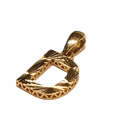  Altın 3 Boyutlu D Harfi