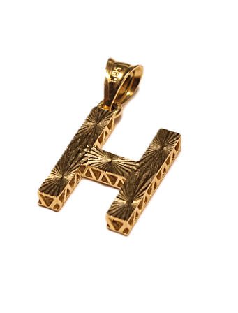  Altın 3 Boyutlu H Harfi