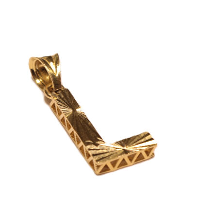  Altın 3 Boyutlu L Harfi