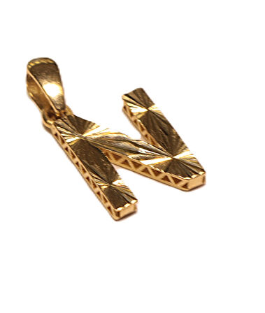  Altın 3 Boyutlu N Harfi