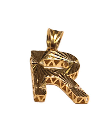 Altın 3 Boyutlu R Harfi