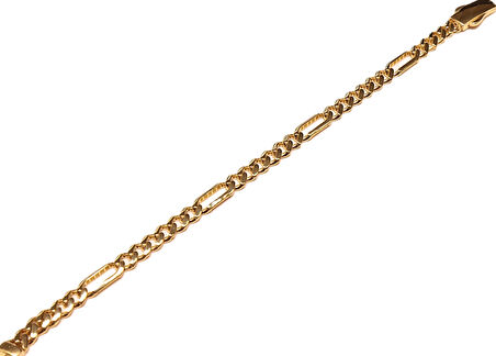  14 Ayar Altın Gurmet Model Figaro Bileklik (6 MM)