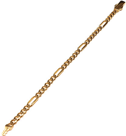  14 Ayar Altın Gurmet Model Figaro Bileklik (6 MM)