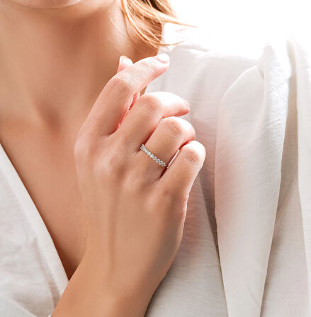 14 Ayar Altın Yarım Tur Yüzük