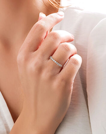 14 Ayar Altın Yarım Tur Yüzük