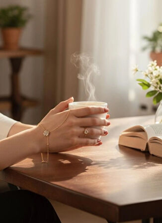  14 Ayar Altın Yonca Model Şahmeran