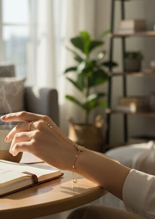 14 Ayar Altın Baget Taşlı Model Şahmeran