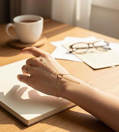 14 Ayar Altın Ay Yıldız Model Şahmeran