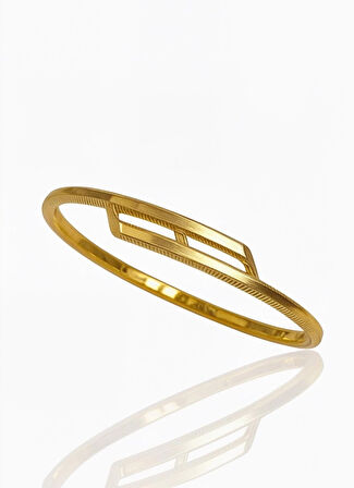 Altın Çapraz Model Ajda Kelepçe Bilezik