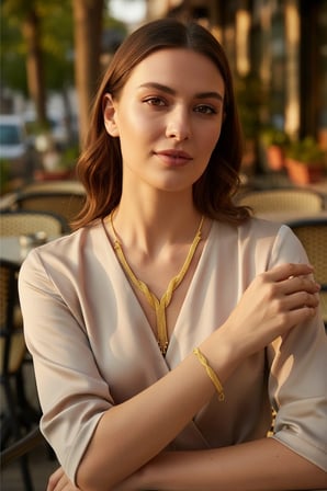 Altın Kazze Model Sarmaşık Gerdanlık Seti (Bileklik + Gerdanlık)