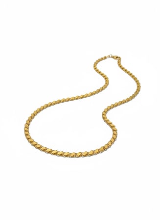 14 Ayar Altın Pullu Model Zincir – 4 mm-65 cm