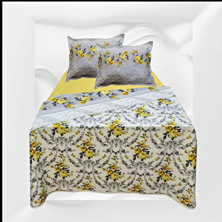 Çift kişilik %100 pamuklu(nevresim 200x225)Lastikli Çarşaf 180x200x30(fermuarlı yastık kılıfı 50x70)