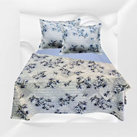 Çift kişilik %100 pamuklu(nevresim 200x225)Lastikli Çarşaf 180x200x30(fermuarlı yastık kılıfı 50x70)