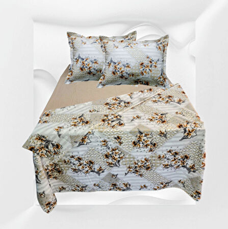 Çift kişilik %100 pamuklu(nevresim 200x225)Lastikli Çarşaf 180x200x30(fermuarlı yastık kılıfı 50x70)