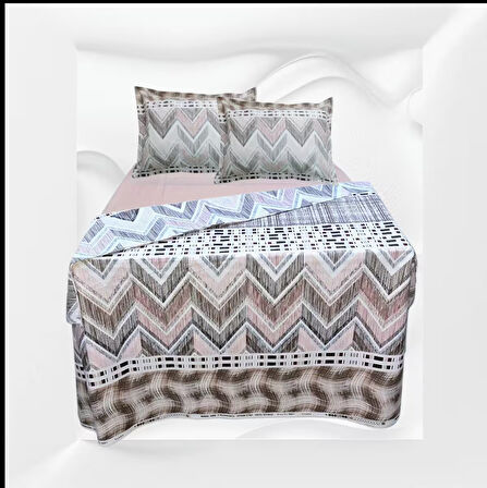 Çift kişilik %100 pamuklu(nevresim 200x225)Lastikli Çarşaf 180x200x30(fermuarlı yastık kılıfı 50x70)