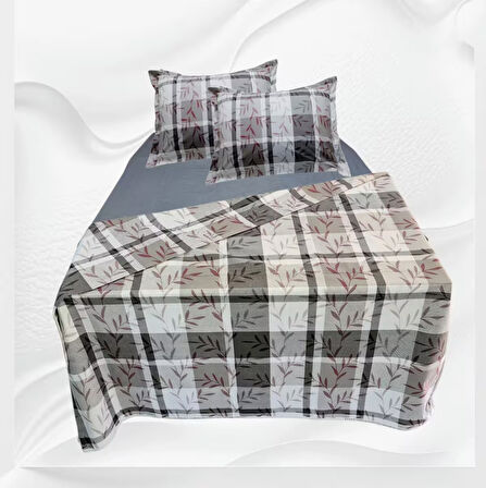 Çift kişilik %100 pamuklu(nevresim 200x225)Lastikli Çarşaf 180x200x30(fermuarlı yastık kılıfı 50x70)