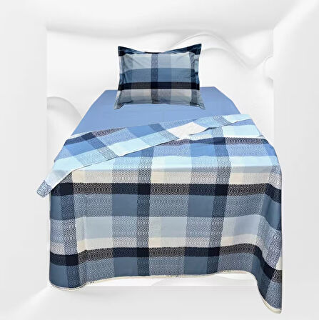 Tek kişilik %100 pamuklu (Nevresim 160X225)Lastikli Çarşaf 100X200X30 (fermuarlı yastık kılıfı 50x70 