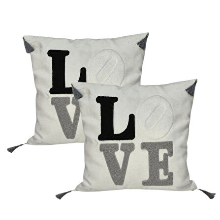 Nakışlı kırlent kılıfı Fermuarlı (40x40)