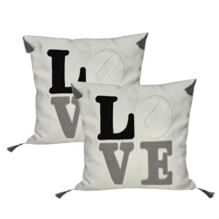 Nakışlı kırlent kılıfı Fermuarlı (40x40)