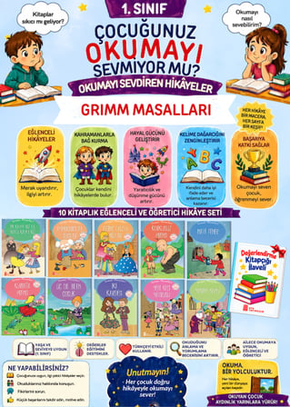 1.Sınıflar  Hızlı Okuma İsteyenlere Öğretmen Tavsiyeli Hikaye Seti 10'lu