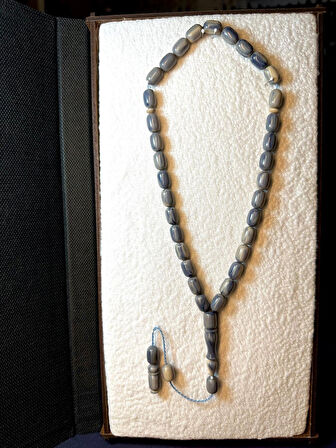 SEVGİLİYE ÖZEL HEDİYE TESBİH KATALİN GRİ RENK KAPSÜL KESİM H-1125.