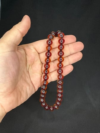SEVGİLİYE ÖZEL HEDİYE TOZ KEHRİBAR TESBİH BAL RENKLİ KÜRE KESİM 9MM H-1582.