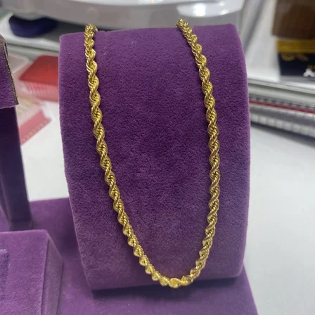 22 Ayar Altın Halat Özel Tasarım 9.15gr 55 CM Hediye Kadın