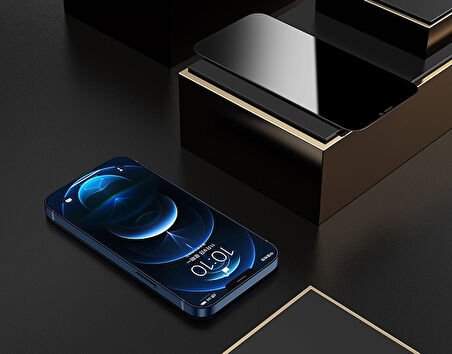 Apple iPhone 16 Pro Max Hayalet Ekran Koruyucu 9D Kırılmaz Cam Gizlilik Korumalı - Ultra Darbe Emici Etkin Koruma - Ekranı Tam Kaplar 