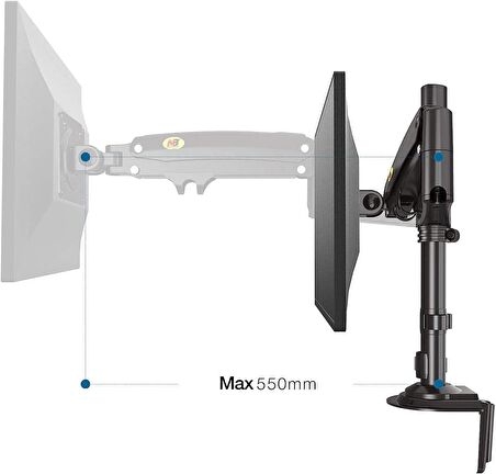 Nb North Bayou Nb H100 17-30" Uyumlu Profosyonel 2-9kg Monitör Standı