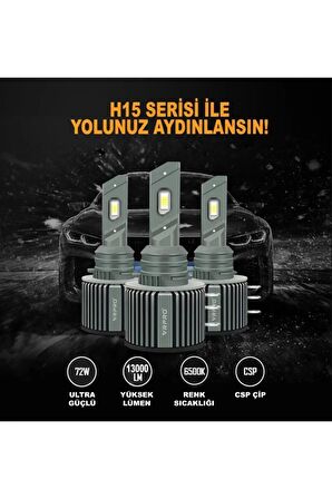 VrPro H15 Led Xenon Far Ampulü Csp Çip 15000lümen