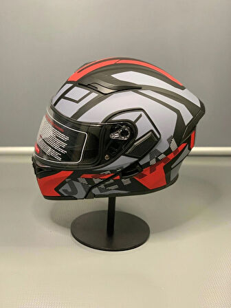  Jk-902 Güneş Vizörlü Çene Açılır Kask H1 RED