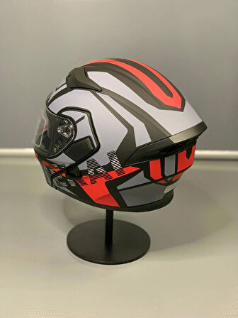  Jk-902 Güneş Vizörlü Çene Açılır Kask H1 RED