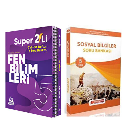 Örnek 5. Sınıf Süper İkili Fen Bilimleri Seti ve Referans Sosyal Bilgiler Soru Bankası 2 Kitap