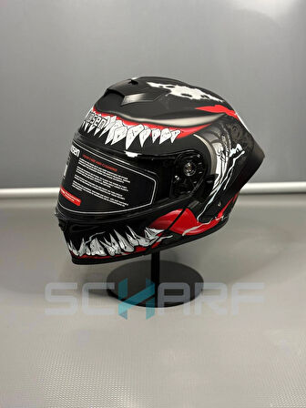 WOSEN Ws-202 Güneş Vizörlü Çene Açılır Kask H1 (Şeffaf Vizörlü)