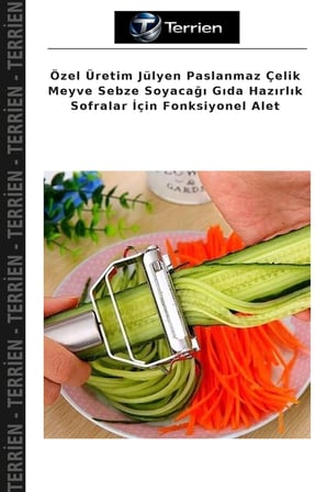 Özel Üretim Jülyen Paslanmaz Çelik Meyve Sebze Soyacağı Gıda Hazırlık Sofralar İçin Fonksiyonel Alet