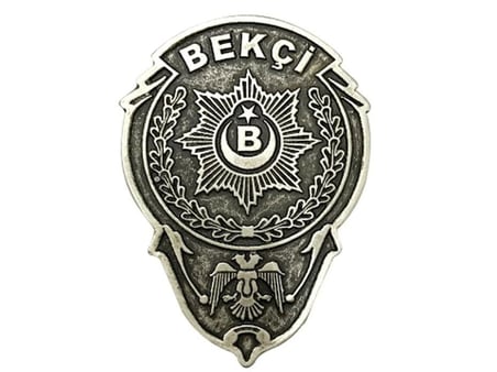 Delux Serisi Personel Detayı Resmi Simge Single Sword Metal Bekçi Arması - Bekçi Rozeti