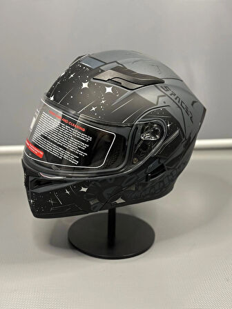  Jk-902 Güneş Vizörlü Çene Açılır Kask H2 GREY
