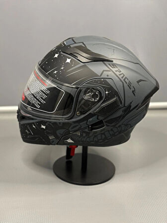  Jk-902 Güneş Vizörlü Çene Açılır Kask H2 GREY
