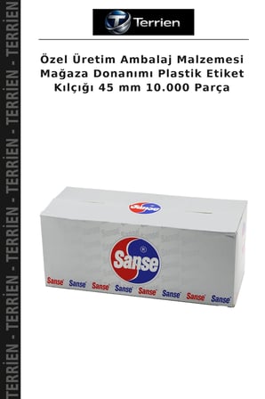 Özel Üretim Ambalaj Malzemesi Mağaza Donanımı Plastik Etiket Kılçığı 45 mm 10.000 Parça
