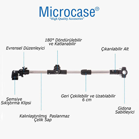 Microcase Bisiklet Bebek Arabası için Katlanabilir Ayarlanabilir  Şemsiye Tutucu - AL4813 MDL-B