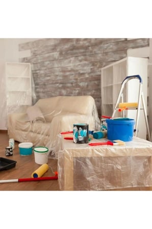 4 Adet Boya Badana Eşya Koruma Örtü – Kendinden Yapışkanlı Koruyucu Örtü 280 CM X 15 M, Furniture Cover, Paint Protector