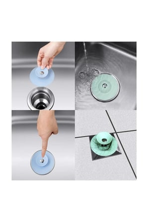 Evye Gider Deliği Kapatma Filtresi Mutfak Banyo Artık Tutucu Yumuşak Aparat