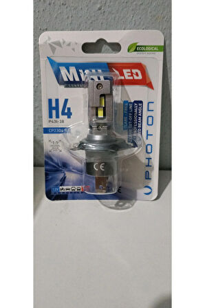 H4 Mini COMPACT  Led Oto Ampul Photon 2li Set 2ADET