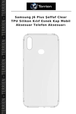 Samsung J6 Plus Şeffaf Clear TPU Silikon Kılıf Esnek Kap Mobil Aksesuar Telefon Aksesuarı