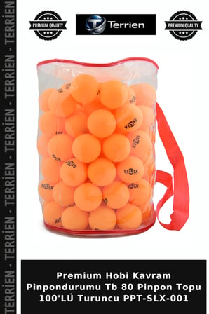 Premium Hobi Kavram Pinpondurumu Tb 80 Pinpon Topu 100'LÜ Turuncu PPT-SLX-001