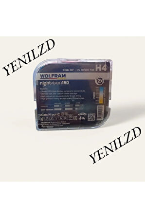 H4 Ampul PERFORMANS AMPULÜ +%150 Fazla Işık ve %20 Beyaz Işık 12V 55/60W WOLFRAM (2ADET)