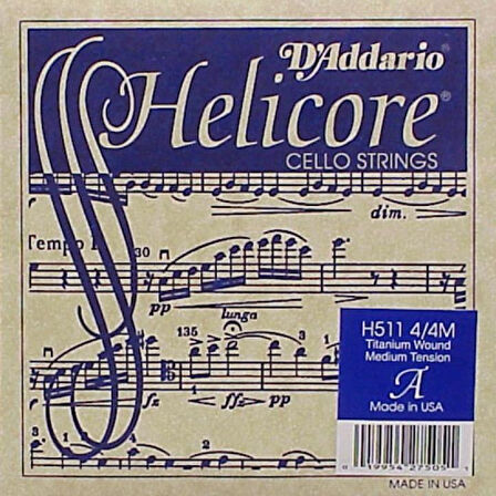 DADDARIO H511 CELLO TEK TEL, HELICORE, 4/4, A-(LA), MEDIUM