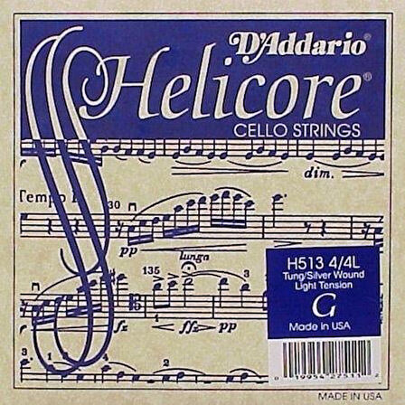 DADDARIO H513 CELLO TEK TEL, HELICORE, 4/4, G-(SOL), MEDIUM