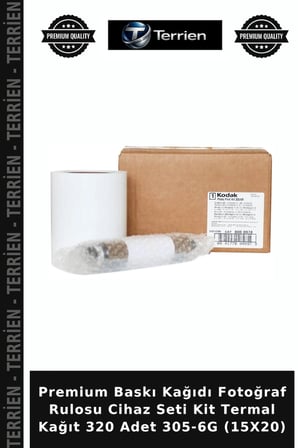 Premium Baskı Kağıdı Fotoğraf Rulosu Cihaz Seti Kit Termal Kağıt 320 Adet 305-6G (15X20)