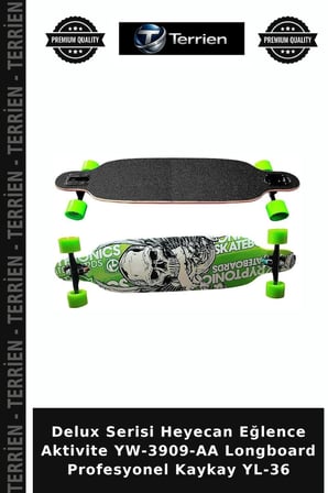 Delux Serisi Heyecan Eğlence Aktivite YW-3909-AA Longboard Profesyonel Kaykay YL-36